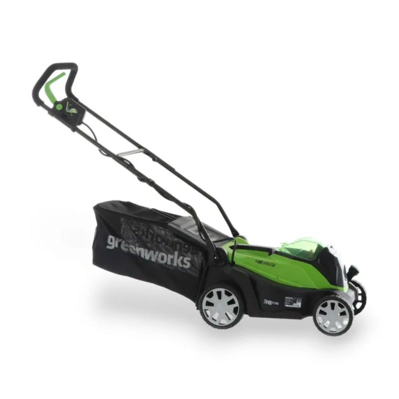 Greenworks Rasaerba a spinta 36cm G48LM36 - Con Kit Batteria 2 Ah e Caricabatterie - immagine 5