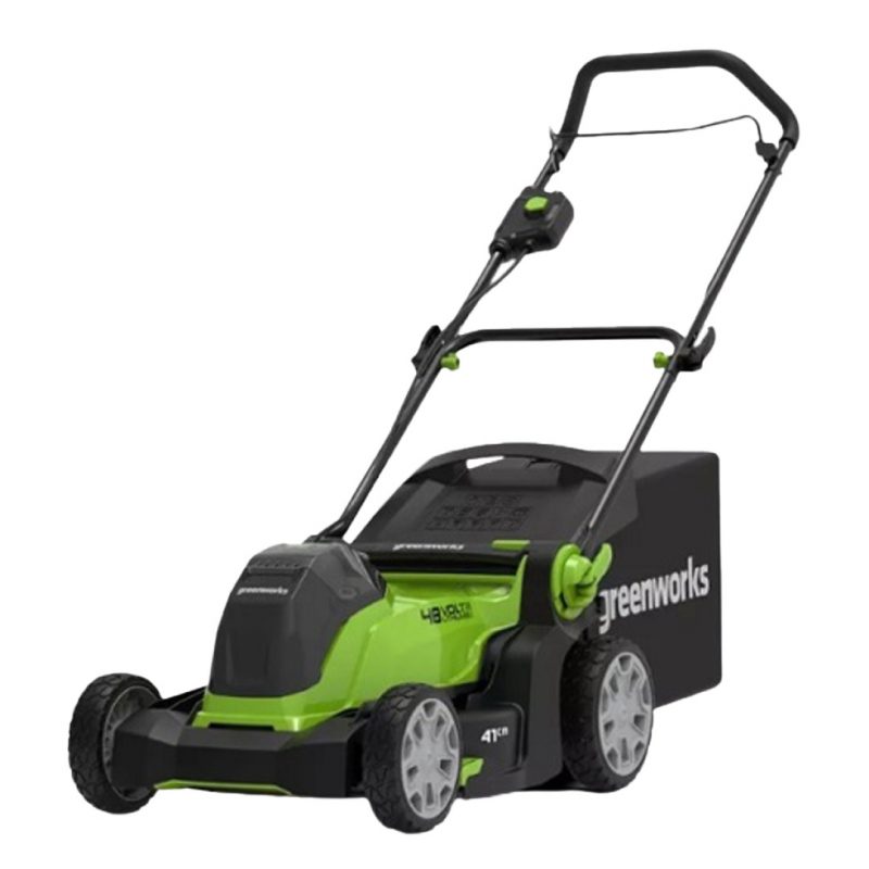 Greenworks Rasaerba a spinta 41cm G48LM41 - Con Kit Batteria 4 Ah e Caricabatterie