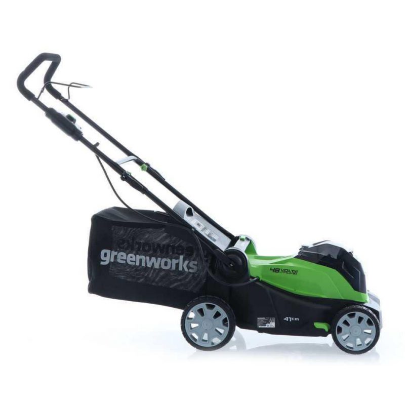 Greenworks Rasaerba a spinta 41cm G48LM41 - Con Kit Batteria 4 Ah e Caricabatterie - immagine 3