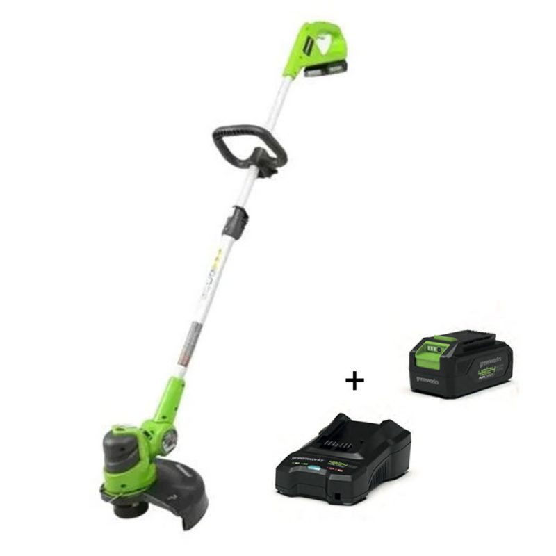 Greenworks Bordatore telescopico G48LT30 48V - Con Kit Batteria 2 Ah e Caricabatterie - immagine 3