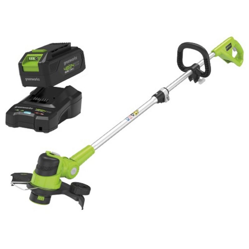 Greenworks Bordatore telescopico G48LT30 48V - Con Kit Batteria 2 Ah e Caricabatterie - immagine 4