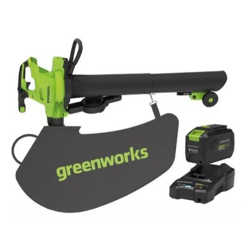 Greenworks Soffiatore / Aspiratore GD48BVII - Con Kit Batteria 4 Ah e Caricabatterie - immagine 3