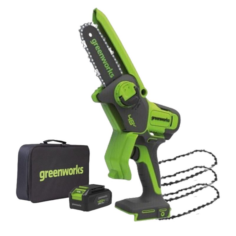 Greenworks mini Potatore GD48MCS10XK2 - Kit 2 Ah + valigetta e accessori