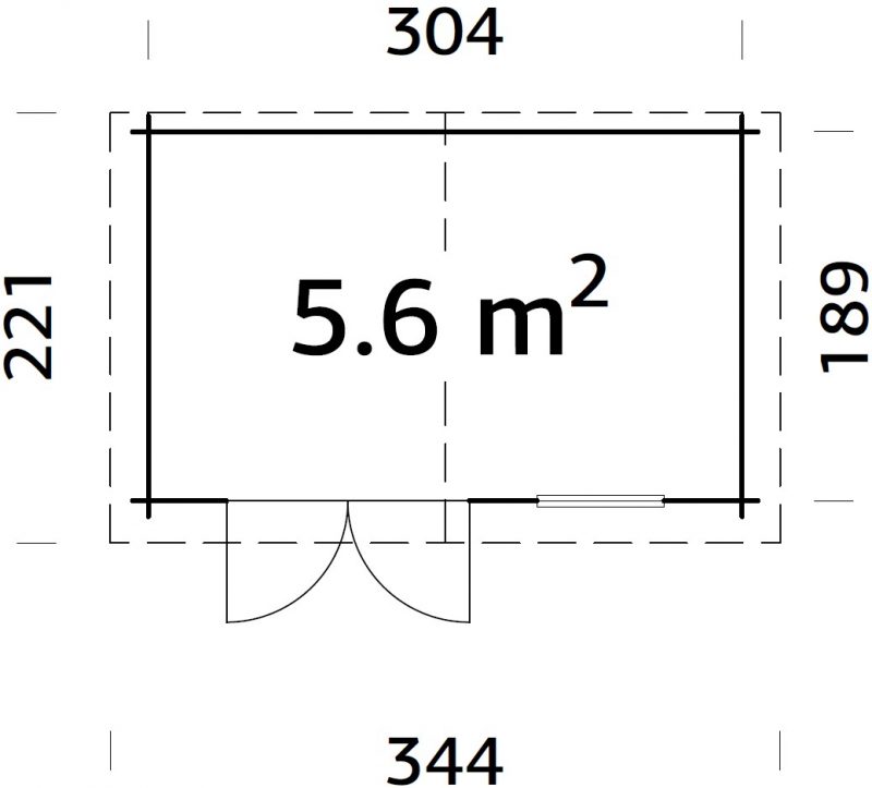 Casetta in Abete da esterno Latina 304x189cm 19mm - immagine 3