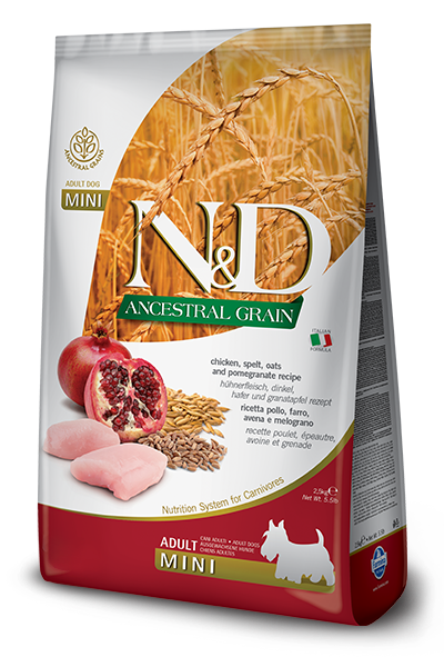 N&D canine chicken&pomegranate adult mini 800 gr