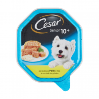 Cesar Senior 10+ Cibo per Cane con tenero Pollo e Riso, 150 g, 14 Vaschette  : : Prodotti per animali domestici