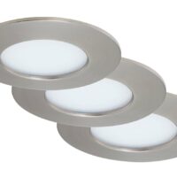 Set 3 Faretti ad incasso Led FLAT IN Ø 8.5 cm 5W Acciaio Satinato - immagine 2