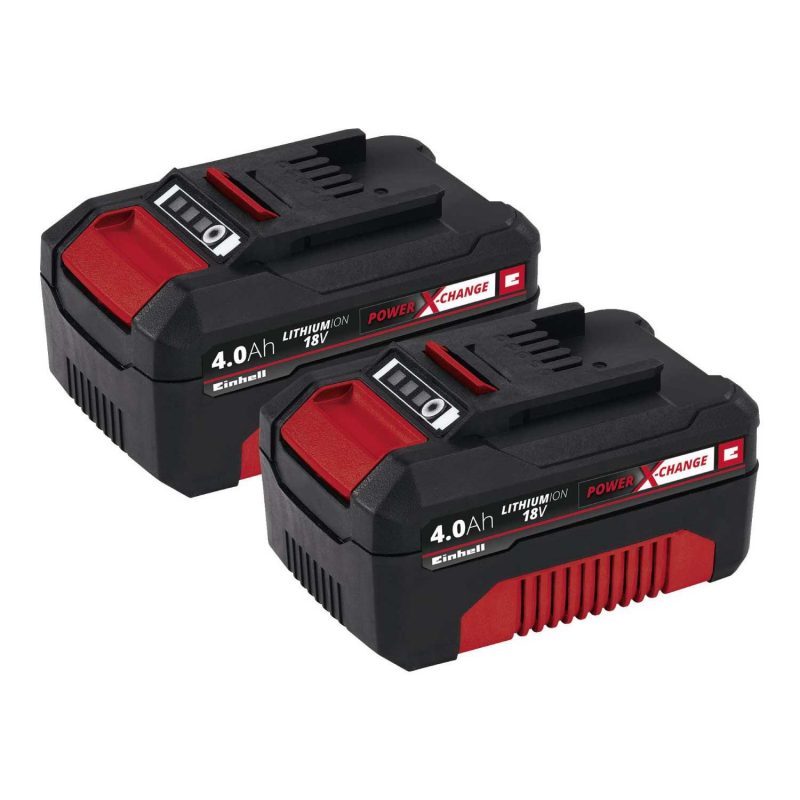 Einhell Kit 2 Batterie da 4.0Ah con Caricabetterie 390000436