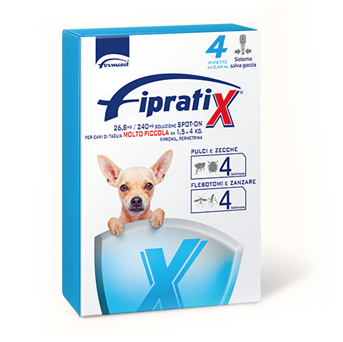 Fipratix Antiparassitario Spot-on per cani di taglia Molto Piccola Toys 4 pipette