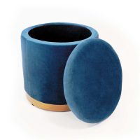 Iside pouf contenitore blu 