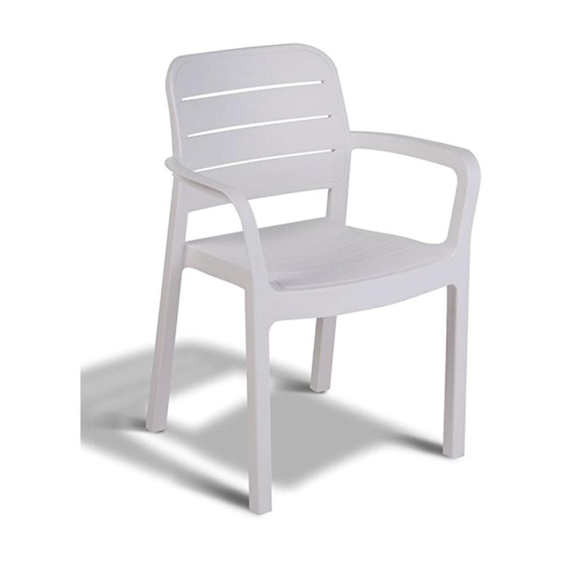 Keter Tisara sedia da giardino effetto legno 57,7x62,5xh79 cm Bianco K216813