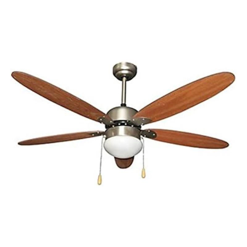 Ventilatore da soffitto Diam 5 pale Diam 130 cm, colore marrone